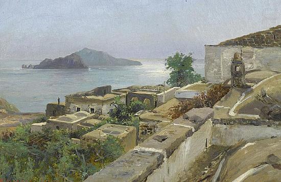 Franz Schreyer View of Capri china oil painting image